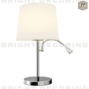 Fabric Table Lamp Benjiro with LED Reading Lamp